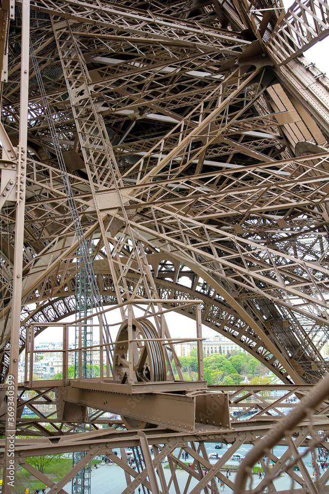 The design and construction of the Eiffel Tower from the inside