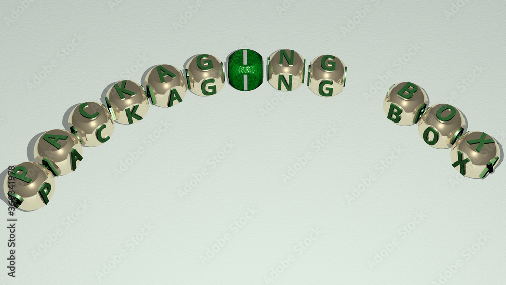 packaging box combined by dice letters and color crossing for the related meanings of the concept. illustration and background packaging box combined by dice letters and color crossing for the related meanings of the concept. illustration and background