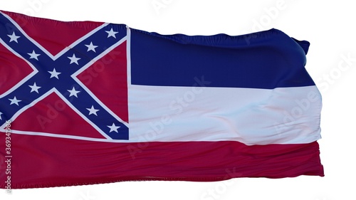 Free Download Mississippi Flag isolated on white background. 3d illustration - GFXLoad