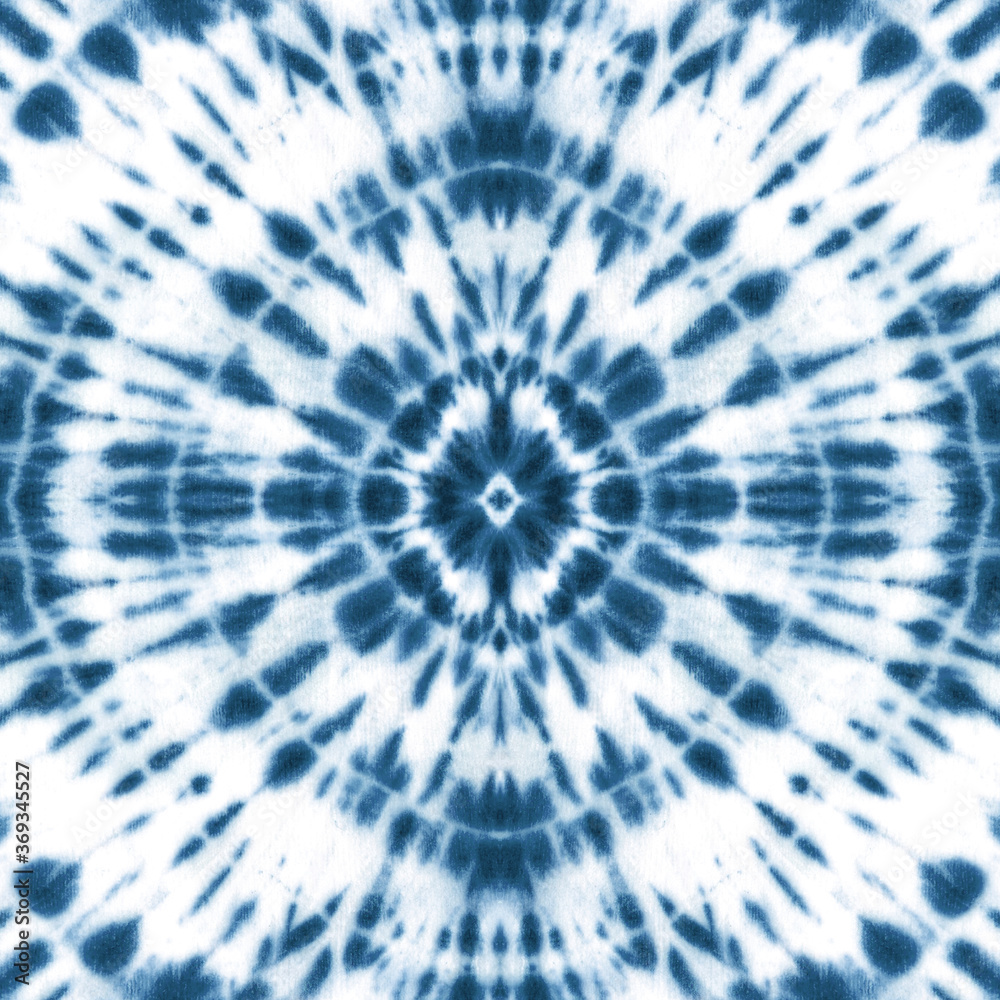 Obraz premium Tie dye shibori seamless pattern. Watercolour abstract texture.