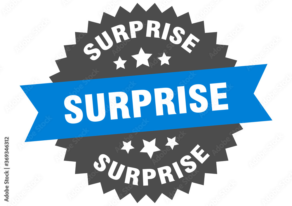 Fototapeta premium surprise round isolated ribbon label. surprise sign
