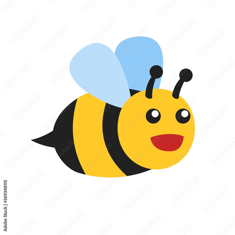 Fototapeta premium Cute bee cartoon vector illustration