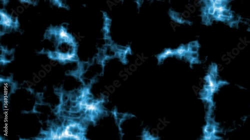 Blue energy flickers and moves against a dark background