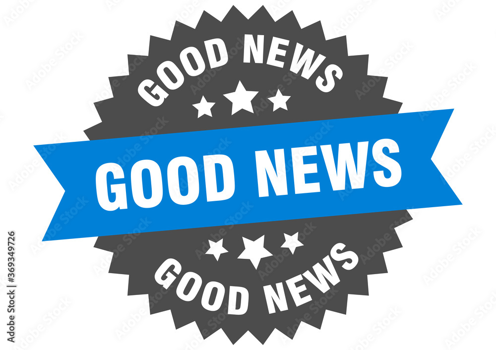 good news round isolated ribbon label. good news sign good news round isolated ribbon label. good news sign