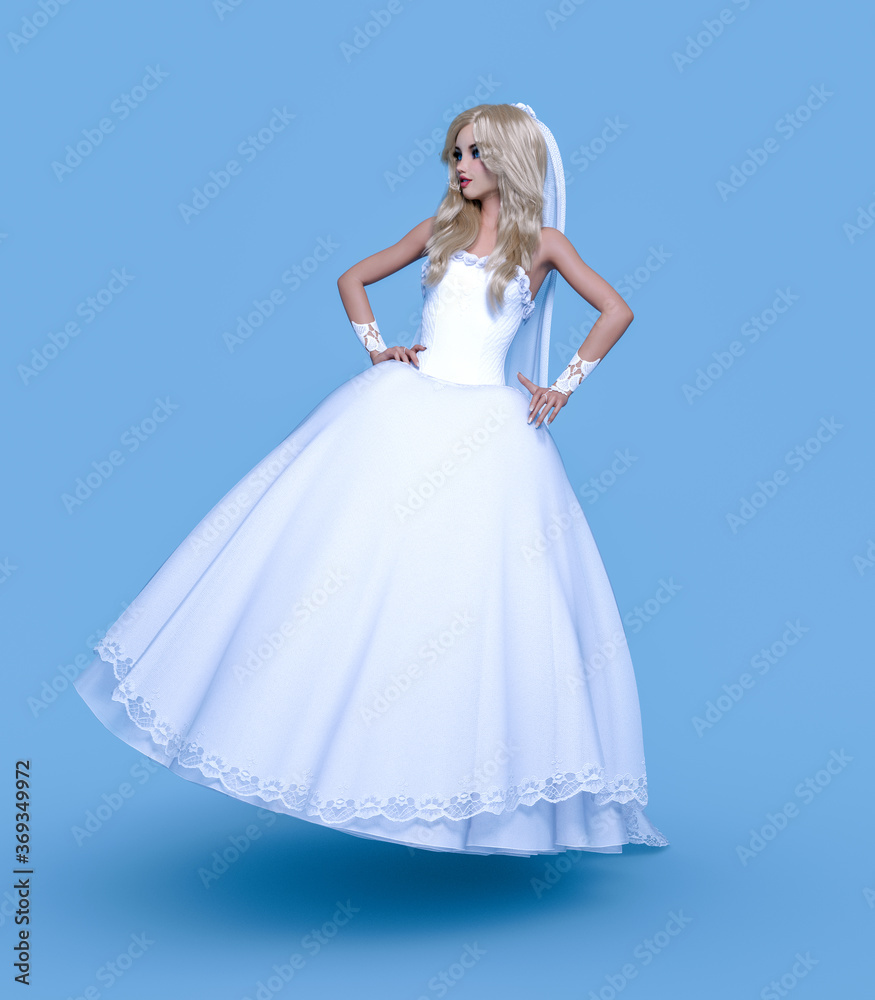 Beautiful woman in white wedding dress. Beautiful woman in white wedding dress.