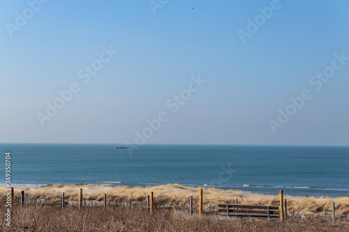 sand hills on the North Sea in the Netherlands in early spring