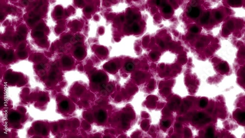 Waves of white substance flowing through crimson ledges