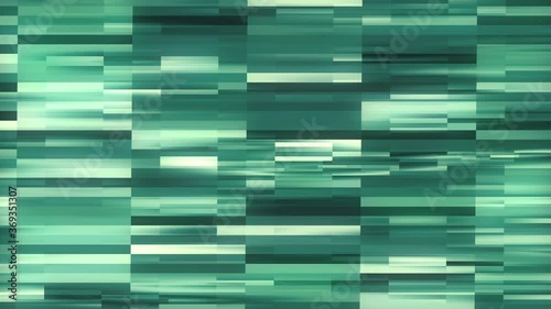 Blurred approaching and rotating green squares