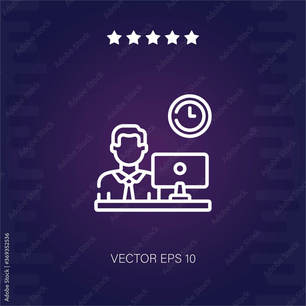 worker vector icon modern illustration worker vector icon modern illustration