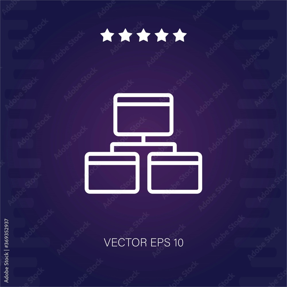 hierarchical structure vector icon modern illustration hierarchical structure vector icon modern illustration