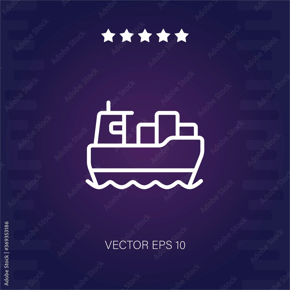 ship vector icon modern illustration