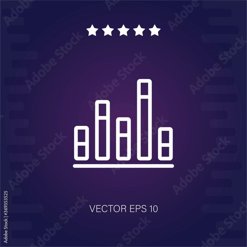 bar chart vector icon modern illustration