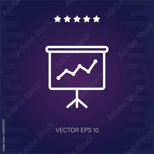 line chart vector icon modern illustration