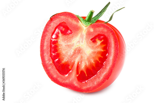 Wallpaper Mural half of a tomato isolated on white background Torontodigital.ca
