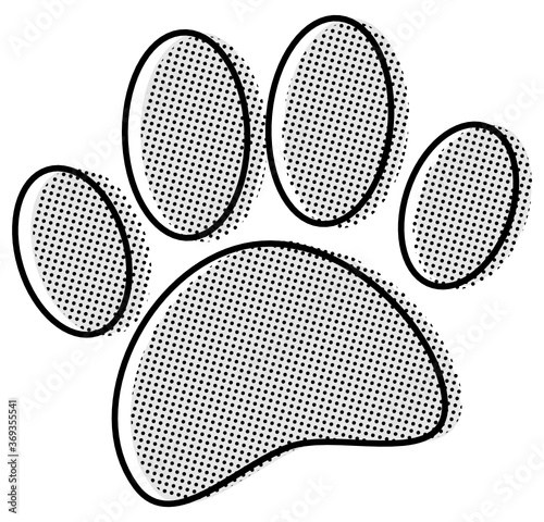 News Print Dog Paw Print