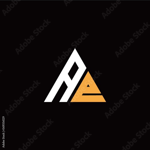 A E initial logo modern triangle with black background Free Download A E initial logo modern triangle with black background - GFXLoad
