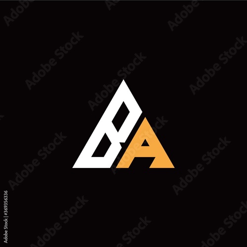 B A initial logo modern triangle with black background Free Download B A initial logo modern triangle with black background - GFXLoad