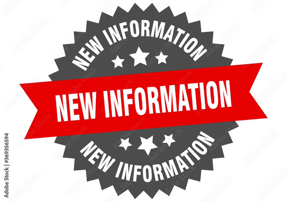 Obraz premium new information round isolated ribbon label. new information sign