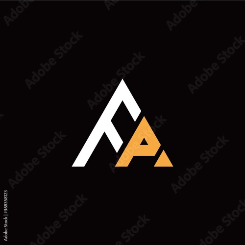 F P initial logo modern triangle with black background Free Download F P initial logo modern triangle with black background - GFXLoad
