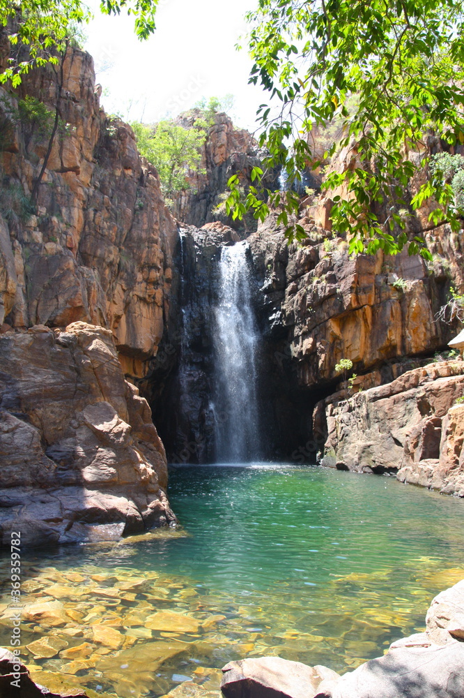 Jim Jim Falls in Kakadu National Park landscape, Northern Territory, Australia 