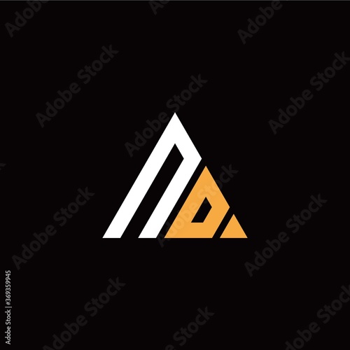 N O initial logo modern triangle with black background Free Download N O initial logo modern triangle with black background - GFXLoad