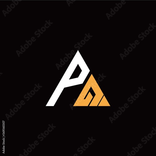 P Q initial logo modern triangle with black background Free Download P Q initial logo modern triangle with black background - GFXLoad