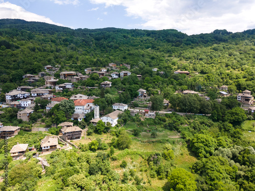 Aerial view of Village of Kovachevitsa  Bulgaria