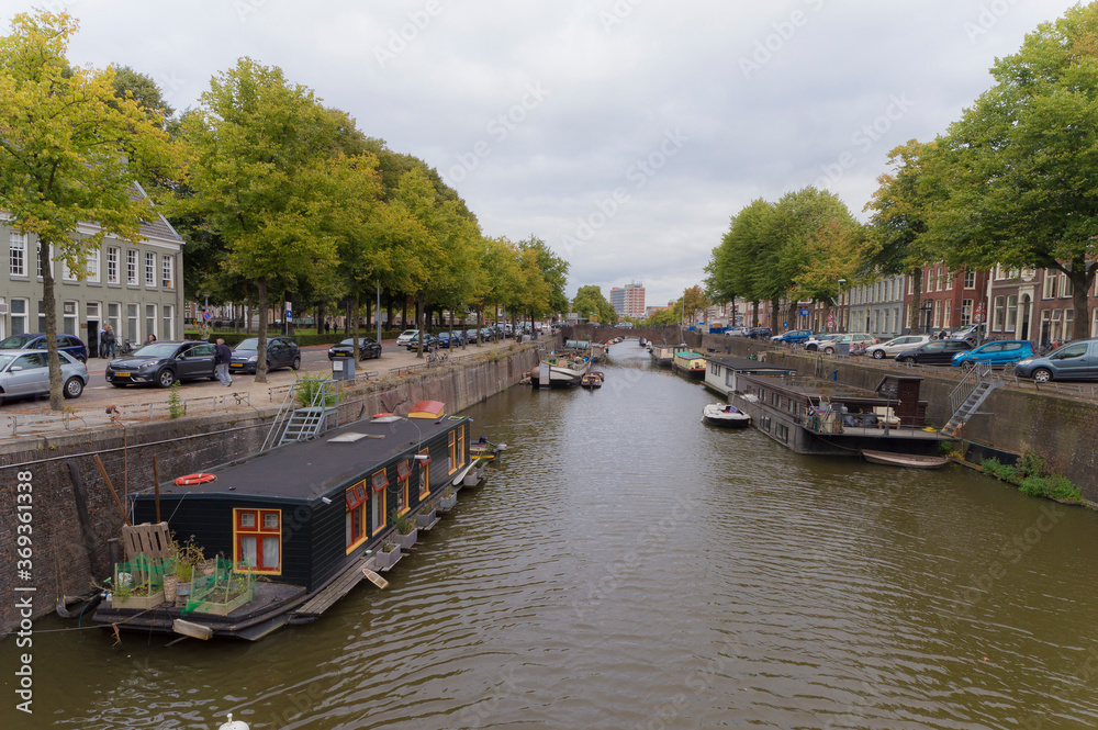 The Schuitendiep canal in Groningen, The Netherlands
