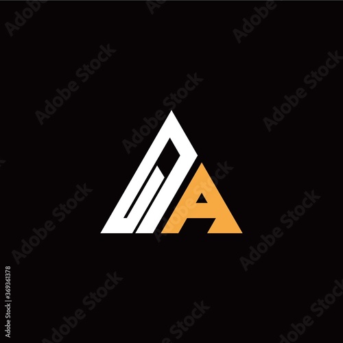 Q A initial logo modern triangle with black background Free Download Q A initial logo modern triangle with black background - GFXLoad