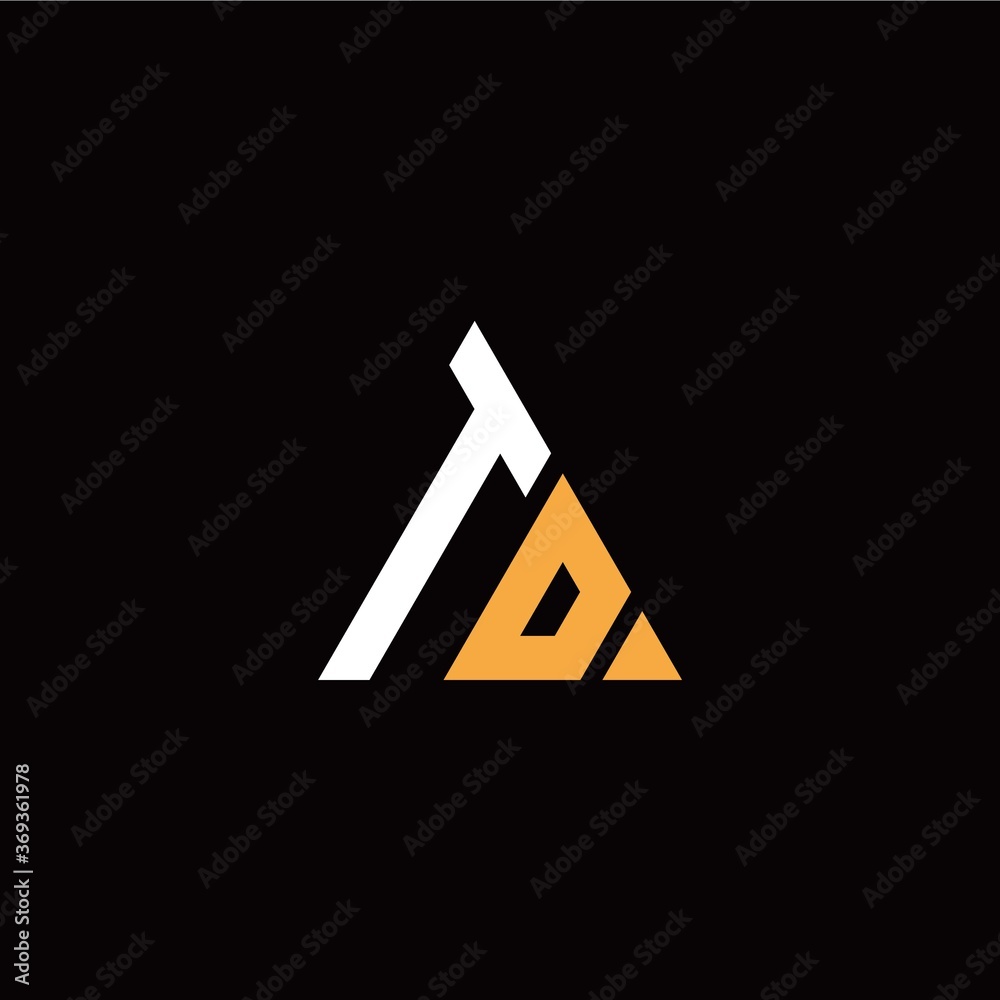 T O initial logo modern triangle with black background T O initial logo modern triangle with black background