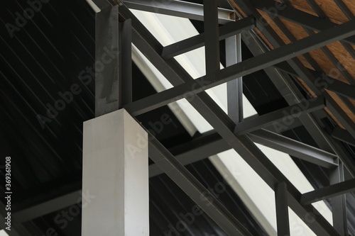 steel structure of a building