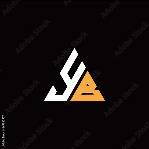 Y B initial logo modern triangle with black background Free Download Y B initial logo modern triangle with black background - GFXLoad