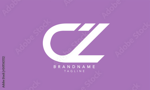 Alphabet letters Initials Monogram logo CZ, ZC, C and Z