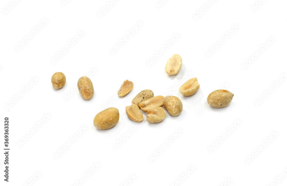 Salted peanuts isolated on white background. Salted peanuts isolated on white background.