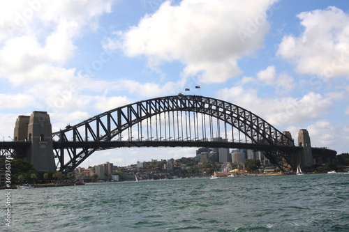 Sydney Harbour Bridge with City Skyline, Sydney, New South Walls, Australia © Sabrina