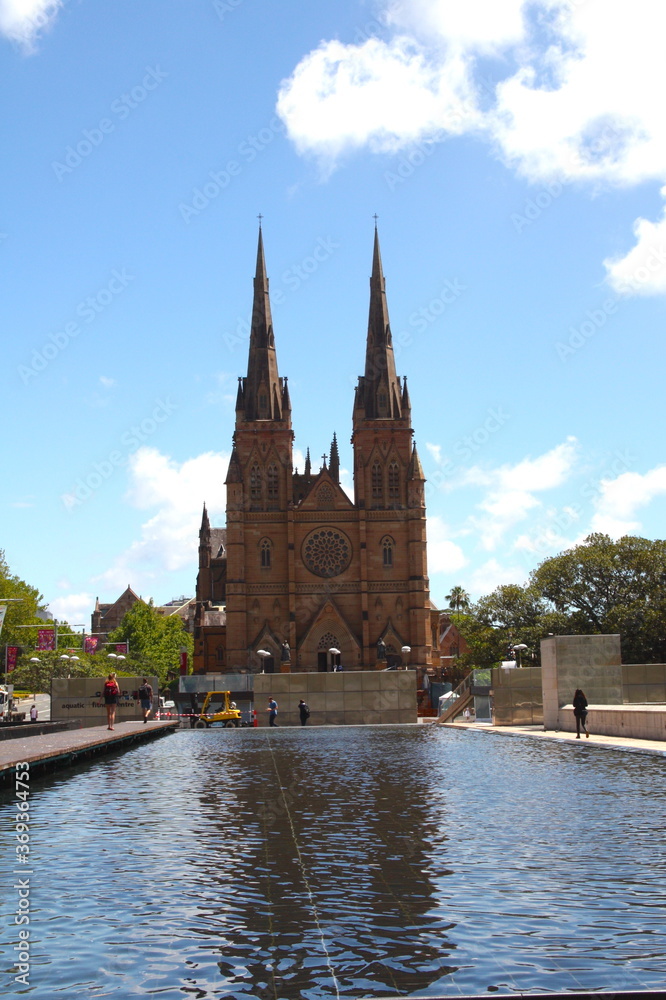 St Mary´s cathedral, catholic gothic church in Sydney, New South Wales, Australia.
