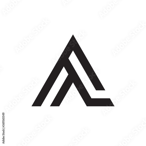 letter AL logo template