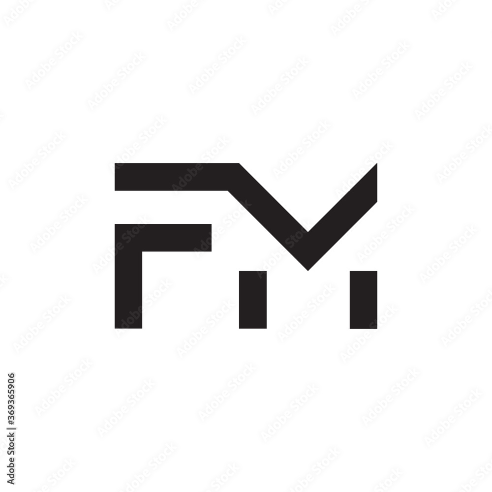 letter FM logo template letter FM logo template