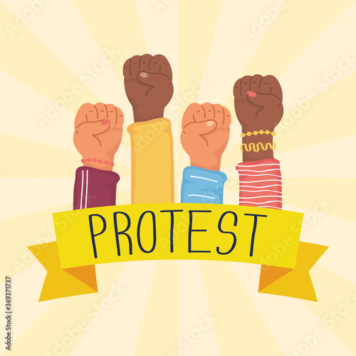 interracial hands humans fists protest icons