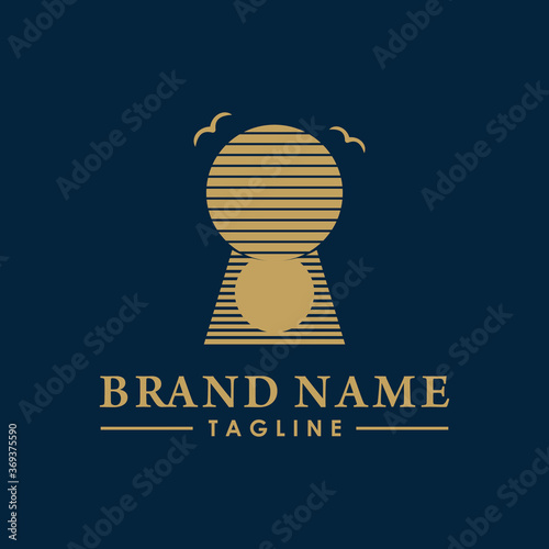 beach house logo creative concept