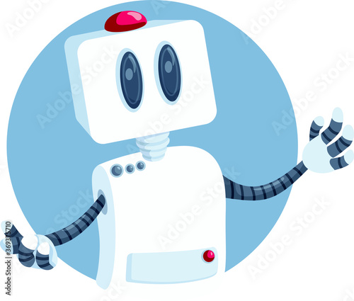 Vector Robot Mascot Character Illustration