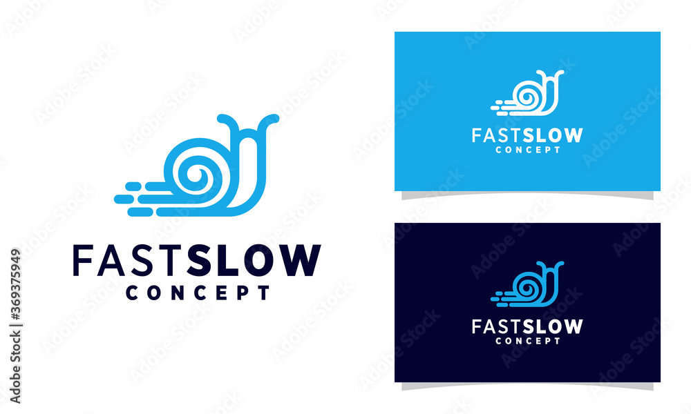 line art Fast snail logo template , animal snail logo design