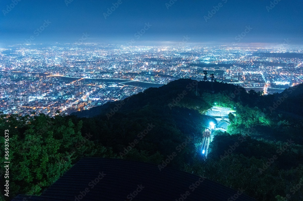 日本，北海道，藻岩山からの夜景