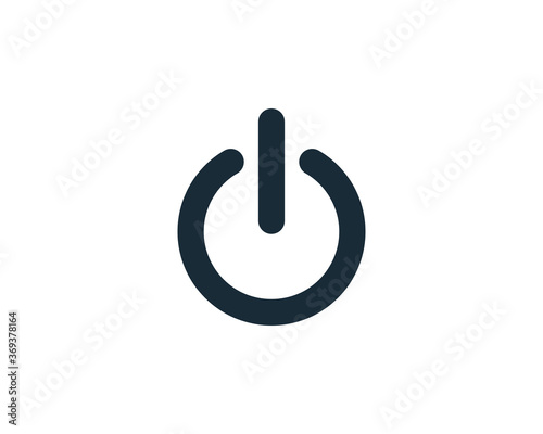 Power Button Icon Vector Logo Template Illustration Design