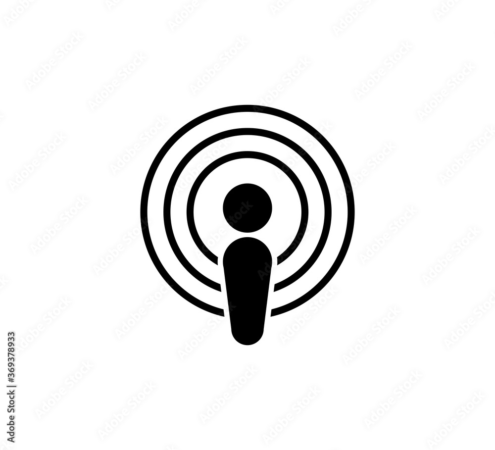 Podcast icon vector logo template illustration Podcast icon vector logo template illustration