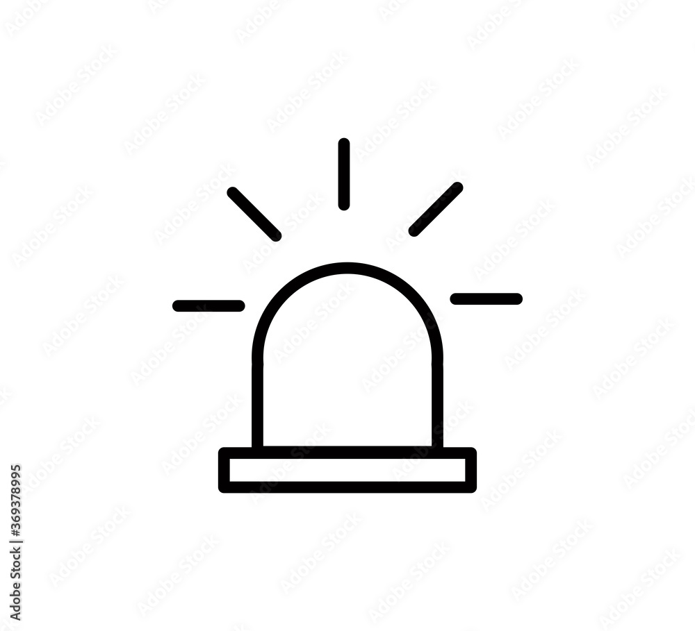 Siren icon vector logo design template flat style Siren icon vector logo design template flat style