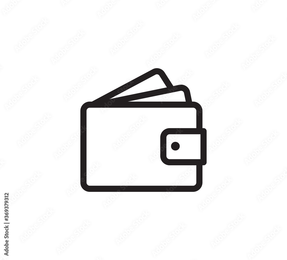 Wallet icon vector logo design template Wallet icon vector logo design template