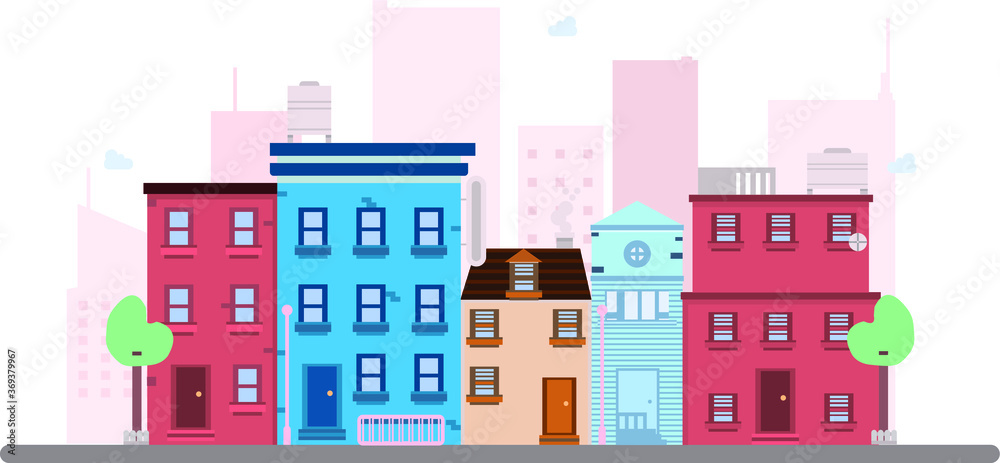 Vector Illustration of a City