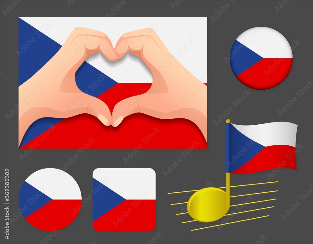 Czech Republic flag icon.