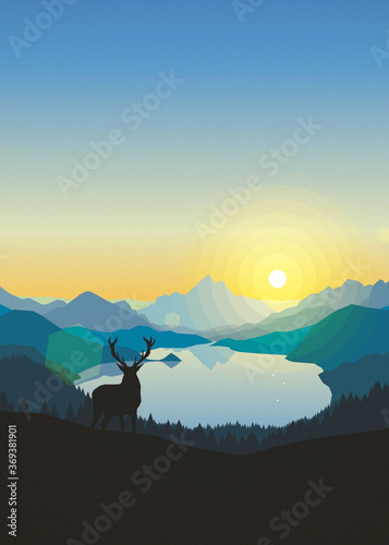 Deer Silhoutte  © Ouval